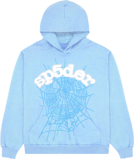 White Printed Tracksuit – Sky Blue