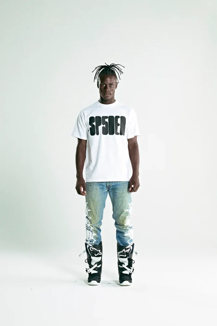 SP5DER FOCUSED LOGO TEE WHITE